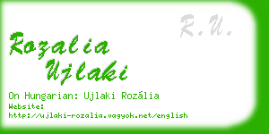 rozalia ujlaki business card